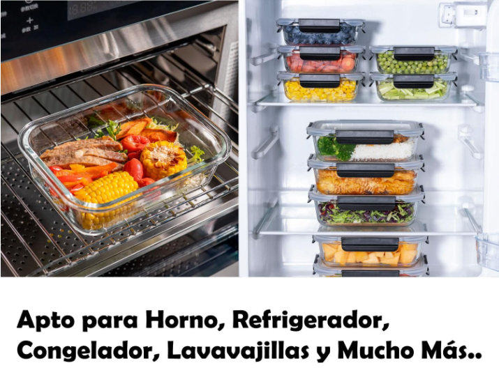 Organiza y Conserva tus Alimentos con el Juego de 20 Recipientes Herméticos de Vidrio (40 Piezas)