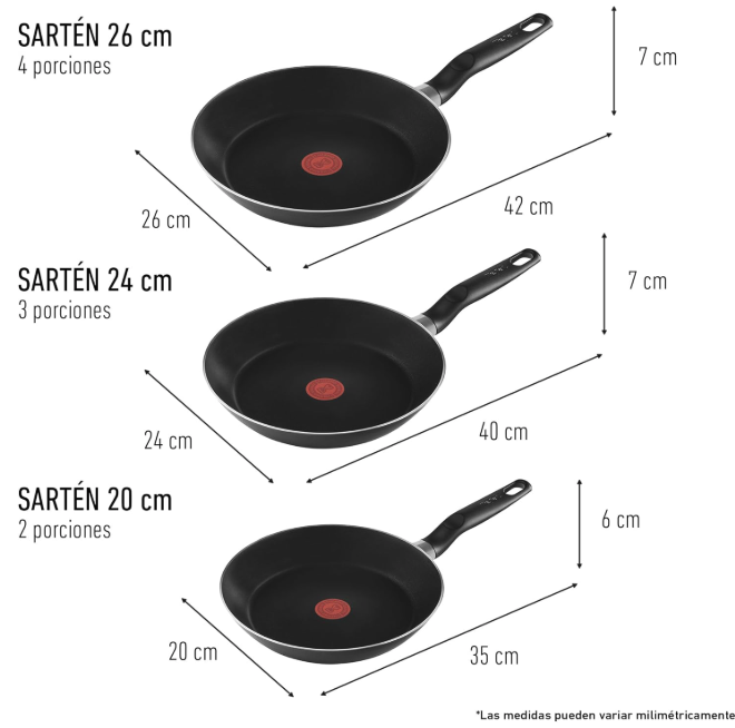Sartenes Eternals - Cocina Sin Grasa, Fácil de Limpiar y Segura